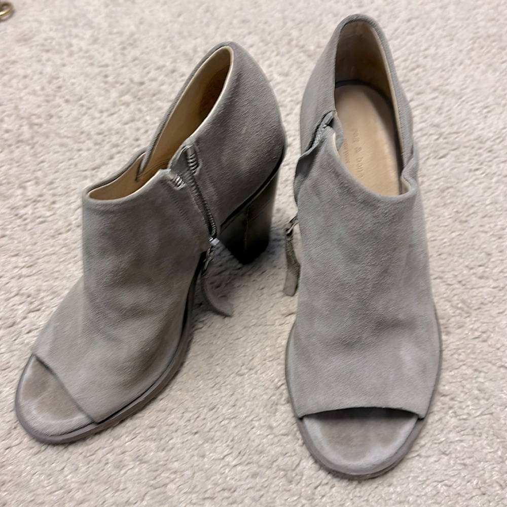 Rag And Bone Booties, Lightly Worn Light Grey Sue… - image 1